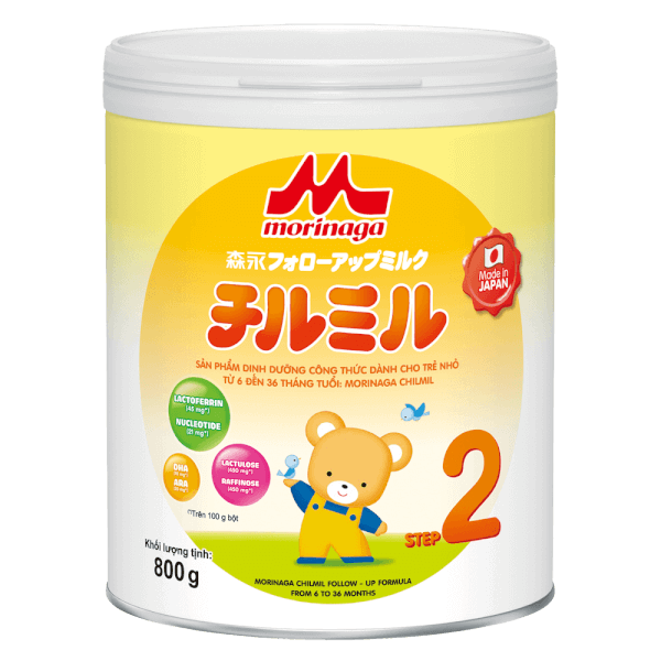 Sữa Morinaga số 2 800g (Chilmil, 6-36 tháng)