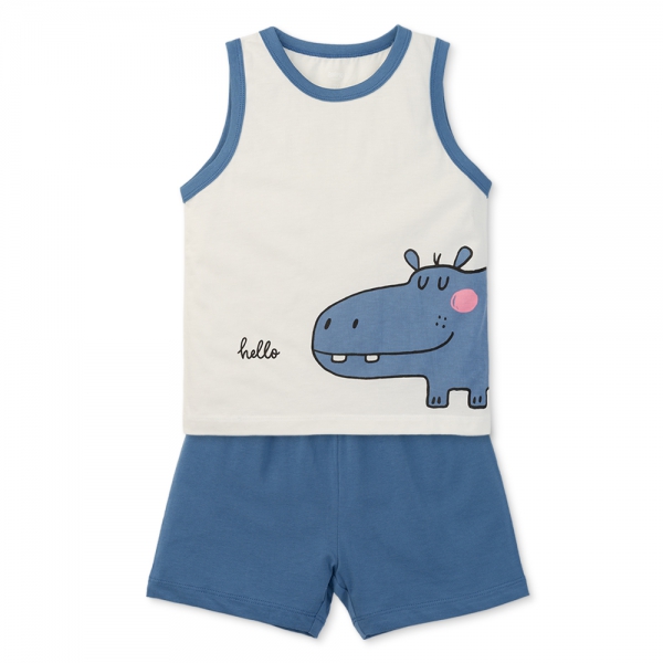 Bộ bé trai áo sát nách quần ngắn Animo easy (1-4Y) HN0525057