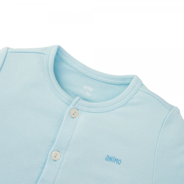 Set 2 bộ modal kháng khuẩn ngắn Animo VD0325026 (0-3M,Xanh-trắng,NN06)