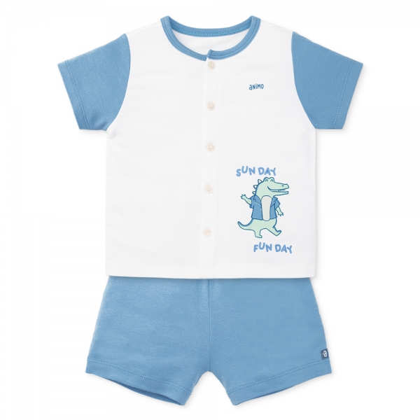 Set 2 bộ modal kháng khuẩn ngắn Animo VD0325025 (0-24M,Biển-trắng,DD06)