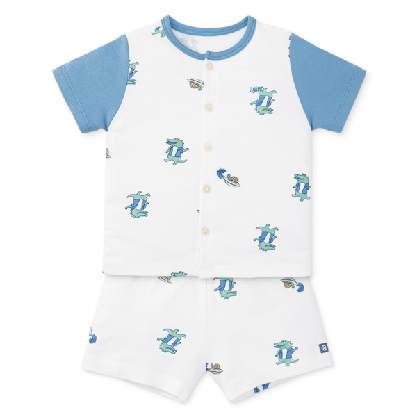 Set 2 bộ modal kháng khuẩn ngắn Animo VD0325025 (0-24M,Biển-trắng,DD06)