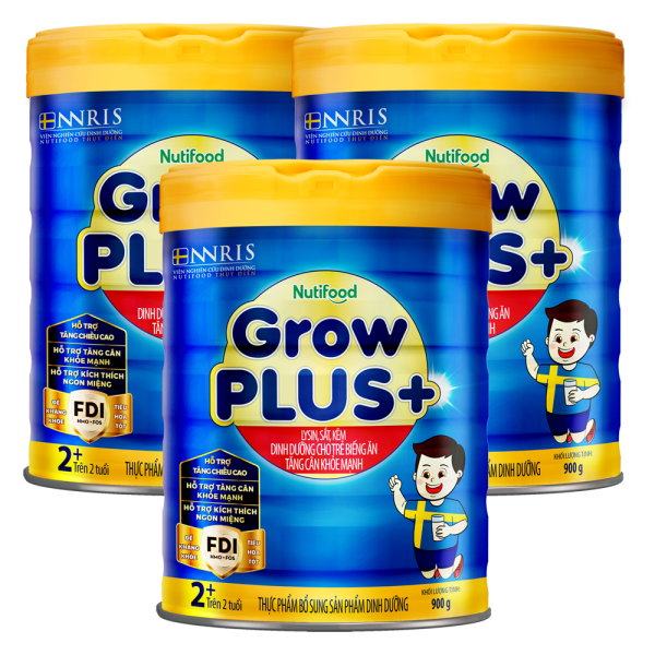 Combo 3 Sữa GrowPLUS+ Xanh 2+ tuổi, 900g