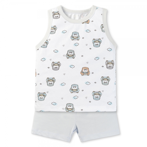 Bộ bé trai áo sát nách quần ngắn Animo easy (1-4Y) HN0525054