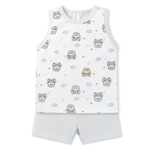 Bộ bé trai áo sát nách quần ngắn Animo easy (1-4Y) HN0525054