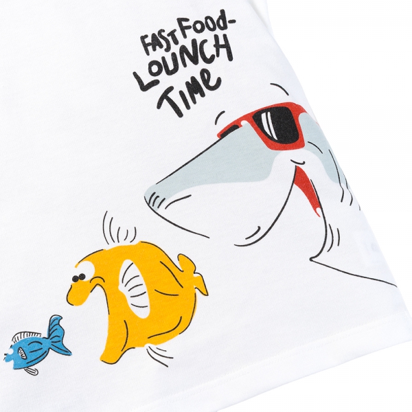 Bộ bé trai ngắn Animo Easy HN0525050 (1-4Y,Trắng-dương,NN02)