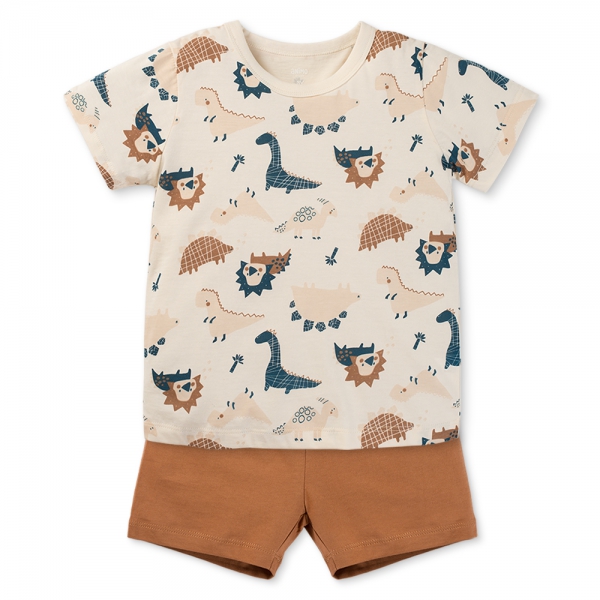 Bộ bé trai ngắn Animo Easy HN0525048 (1-4Y,Kem-nâu,TT04)