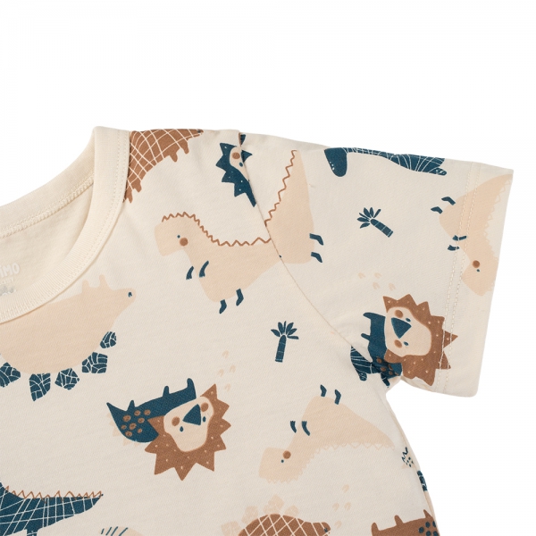 Bộ bé trai ngắn Animo Easy HN0525048 (1-4Y,Kem-nâu,TT04)