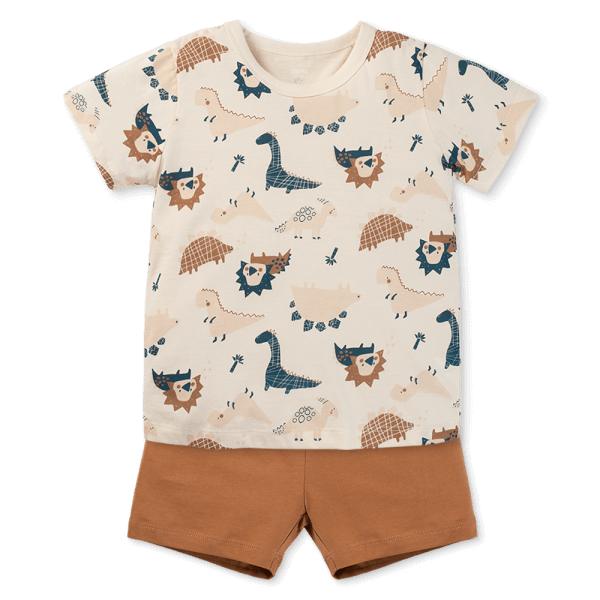 Bộ bé trai ngắn Animo Easy HN0525048 (1-4Y,Kem-nâu,TT04)