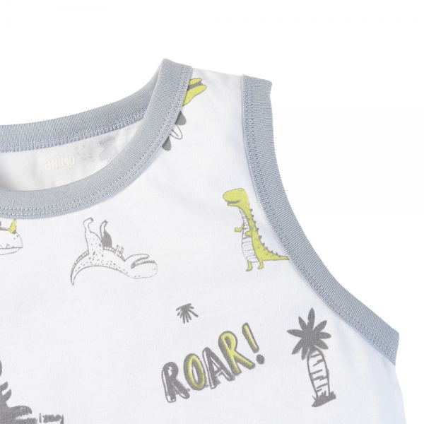 Bộ bé trai áo sát nách quần ngắn Animo easy (1-4Y) HN0525041