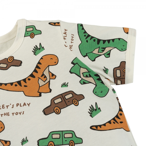 Bộ bé trai ngắn Animo Easy ST0525020 (1-4Y,Nâu-kem,DD04)