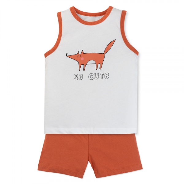 Bộ bé trai ngắn Animo Easy ST0525019 (1-4Y,Cam-trắng,TT01)