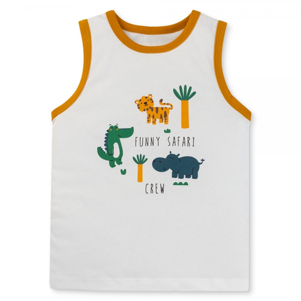 Bộ bé trai ngắn Animo Easy ST0425062 (1-4Y,Vàng-trắng,TT02)