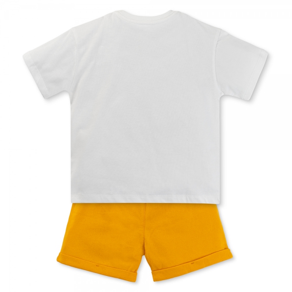 Bộ bé trai ngắn Animo HN0325059 (1-6Y,Trắng-vàng,TT02)