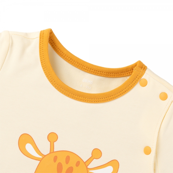 Bodysuit bé trai đùi Animo VD0525015 (0-12M,Vàng,NN02)