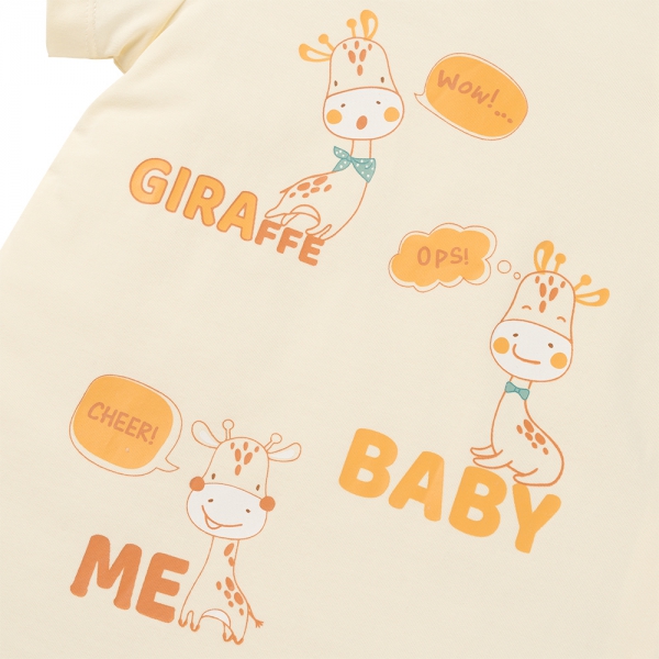 Bodysuit bé trai đùi Animo VD0525013 (0-12M,Vàng,NN02)