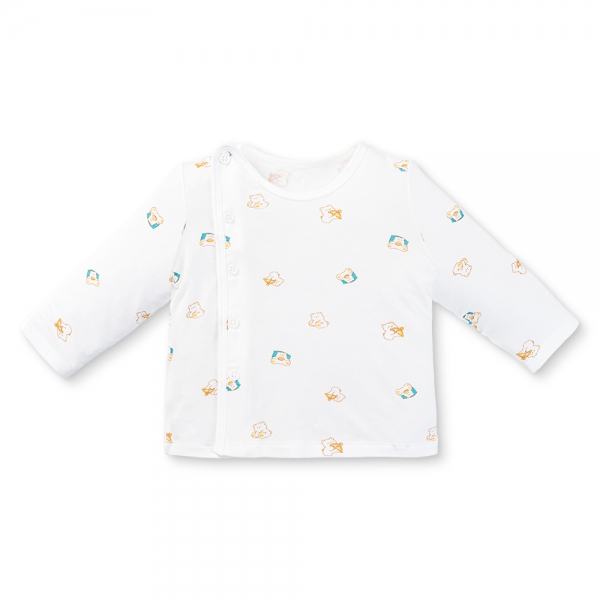 Set 2 áo sơ sinh cài chéo tay dài Animo Easy HN0125001 (NB-9M,Trắng,NN05)