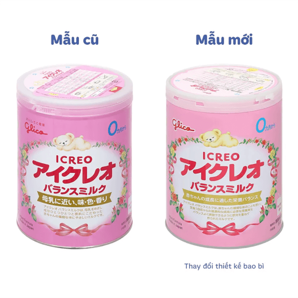 Glico Icreo Balance Milk số 0 800g (0-12 tháng)