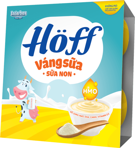 Váng sữa Hoff - Sữa non (Lốc 4 hũ) (Giao mẫu ngẫu nhiên)
