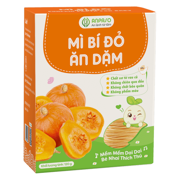 Combo 2 Mì bí đỏ ăn dặm cho bé Anpaso 120g
