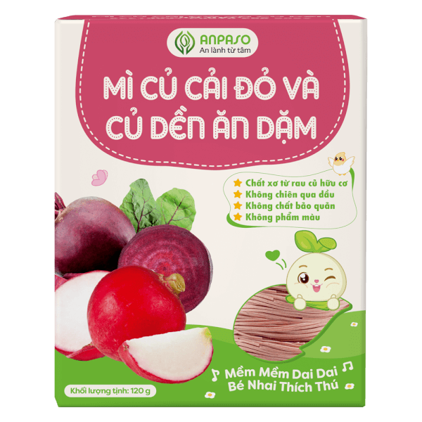 Mì củ cải đỏ & củ dền ăn dặm Anpaso
