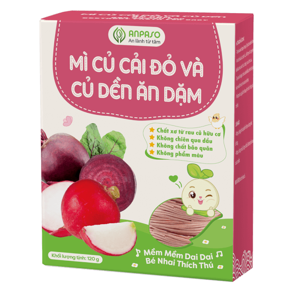 Mì củ cải đỏ & củ dền ăn dặm Anpaso