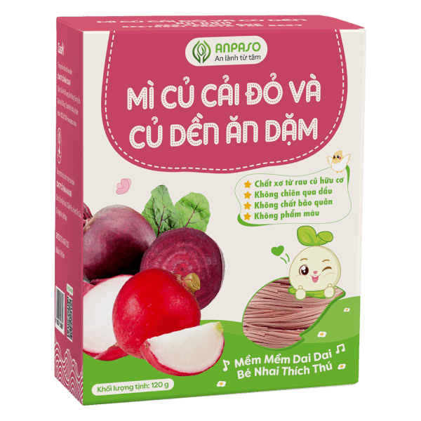 Mì củ cải đỏ & củ dền ăn dặm Anpaso