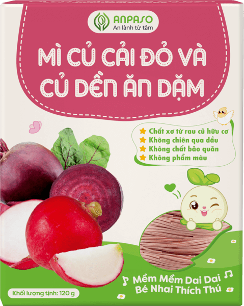 Mì củ cải đỏ & củ dền ăn dặm Anpaso