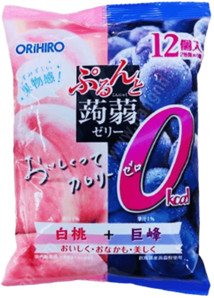Thạch trái cây Orihiro vị nho và đào
