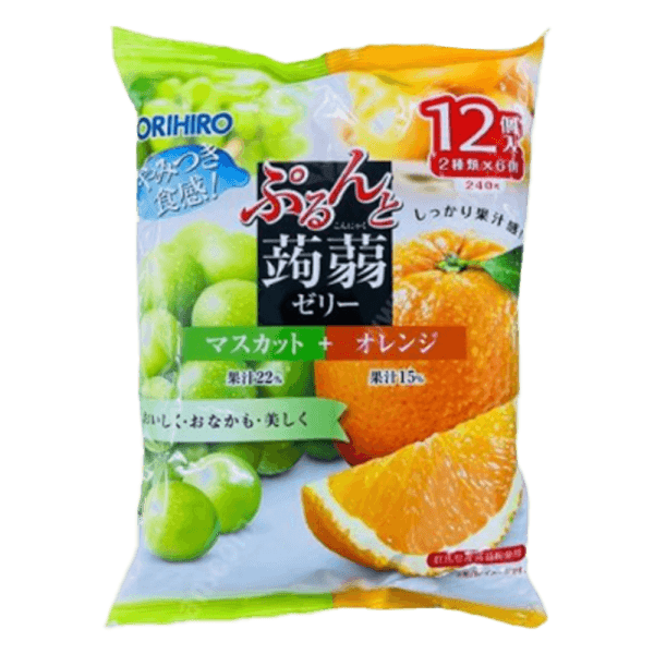Thạch trái cây Orihiro vị nho và cam