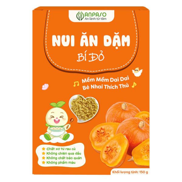 Combo 2 Nui ăn dặm bí đỏ Anpaso 150g