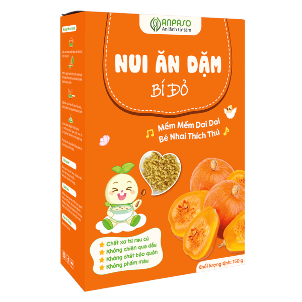 Combo 2 Nui ăn dặm bí đỏ Anpaso 150g