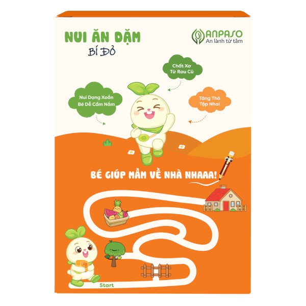 Combo 2 Nui ăn dặm bí đỏ Anpaso 150g