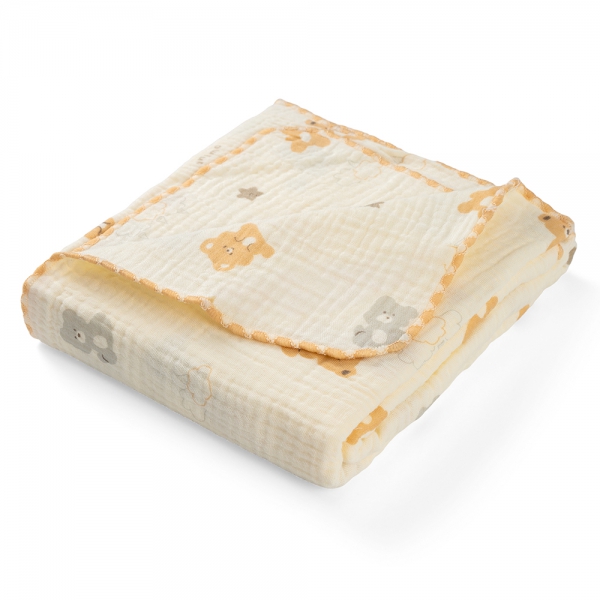 Chăn xô nhăn Cotton 4 lớp cao cấp Animo T2304_NBA002 (75x100cm,1 cái,Giao màu ngẫu nhiên)