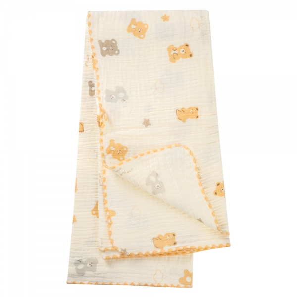 Chăn xô nhăn Cotton 4 lớp cao cấp Animo T2304_NBA002 (75x100cm,1 cái,Giao màu ngẫu nhiên)