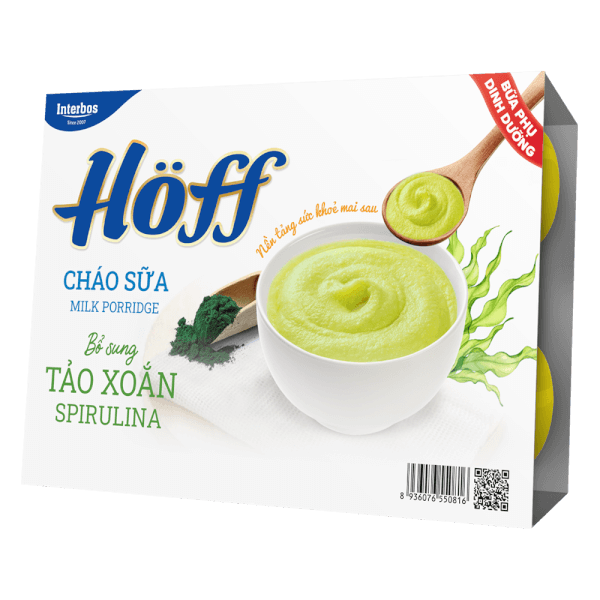 Cháo sữa Bổ sung tảo xoắn Spirulina HӦff -  55gr (Giao mẫu ngẫu nhiên)