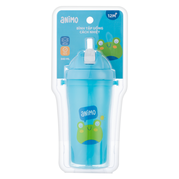Bình tập uống cách nhiệt Animo (340ml, xanh, RK3415A)