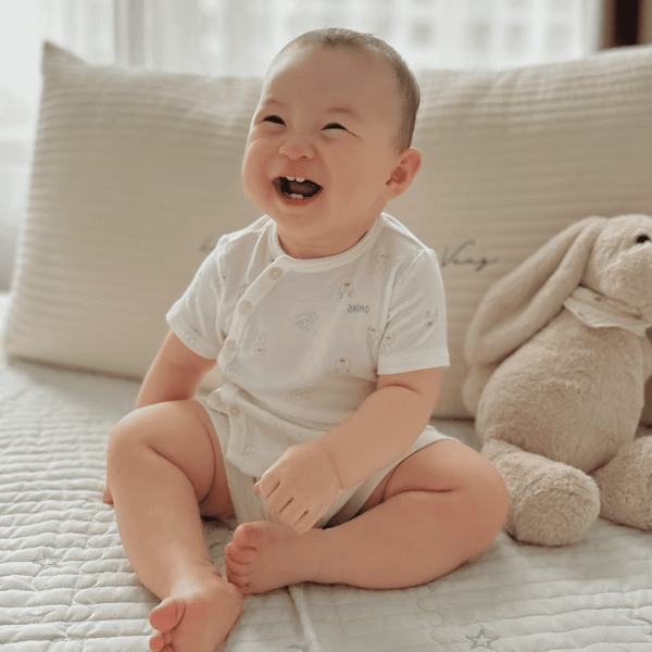 Bộ modal kháng khuẩn ngắn Animo HR VD0525062 (0-6M, Trắng)