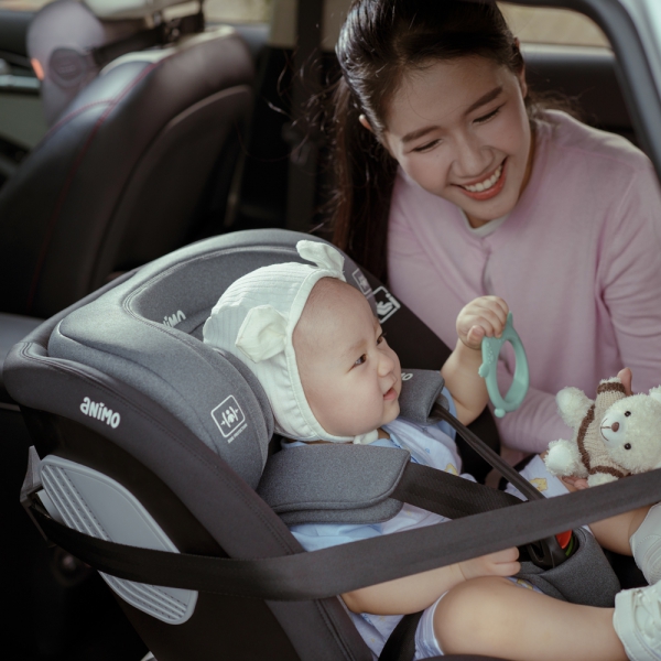 Ghế ngồi ô tô Animo Onefit Pro Isofix 360 (40-150cm, i-size, HB338, Iron Gray)
