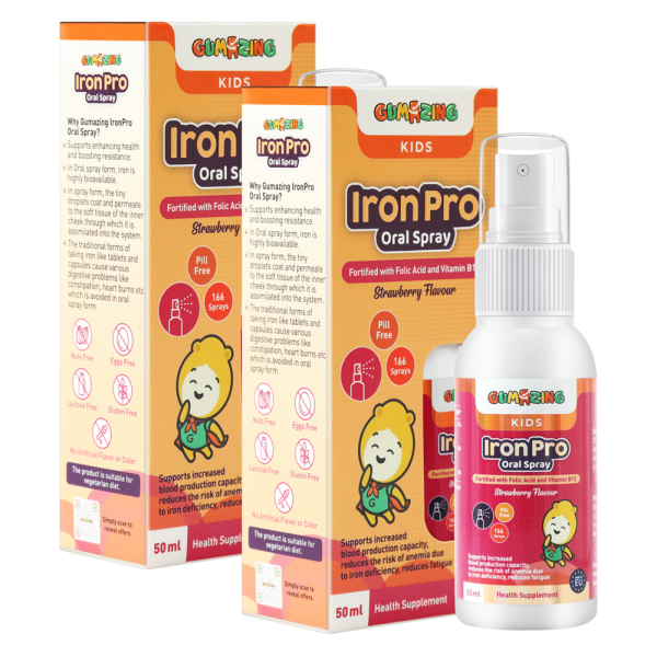 Combo 02 Thực phẩm bảo vệ sức khoẻ Gumazing Iron Pro Oral Spray 50ml