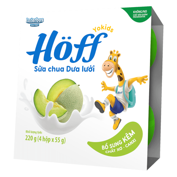 Sữa chua hoa quả  HӦff vị dưa lưới 55gr (Giao mẫu ngẫu nhiên)