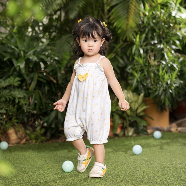 Bodysuit bé gái đùi Animo VD0525001 (0-12M,Trắng,NN03)