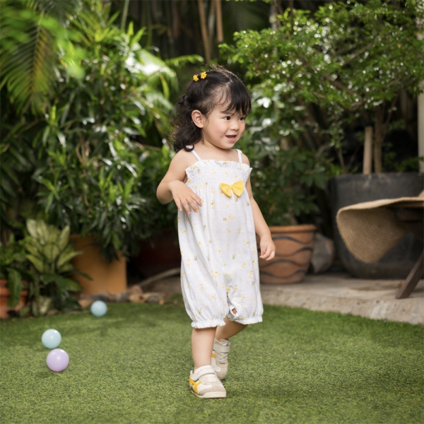 Bodysuit bé gái đùi Animo VD0525001 (0-12M,Trắng,NN03)