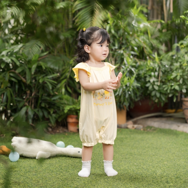 Bodysuit bé gái đùi Animo VD0525003 (0-12M,Vàng,NN02)