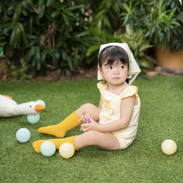 Bodysuit bé gái tam giác Animo VD0525002 (0-9M,Vàng,NN01)