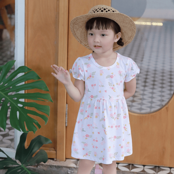 Đầm bé gái Animo Easy TX0525038 (1-4Y,Trắng,NN03)