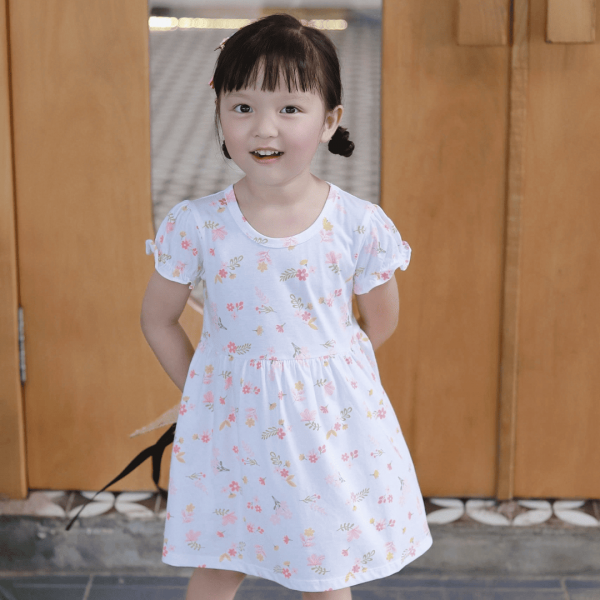 Đầm bé gái Animo Easy TX0525038 (1-4Y,Trắng,NN03)