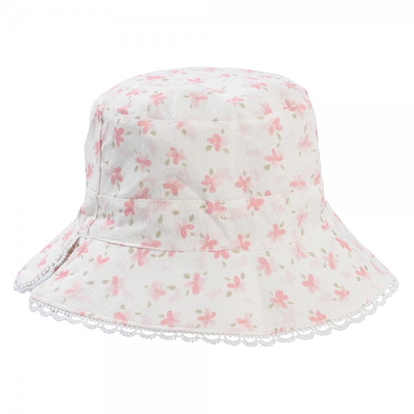 Nón bé gái lớn 3-6Y vành tròn Animo A2504_MN003 (52cm,Hồng)