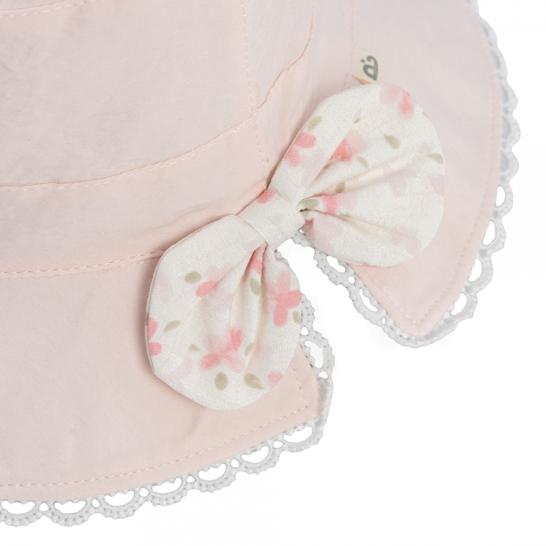 Nón bé gái lớn 3-6Y vành tròn Animo A2504_MN003 (52cm,Hồng)