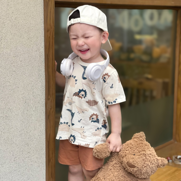 Bộ bé trai ngắn Animo Easy HN0525048 (1-4Y,Kem-nâu,TT04)