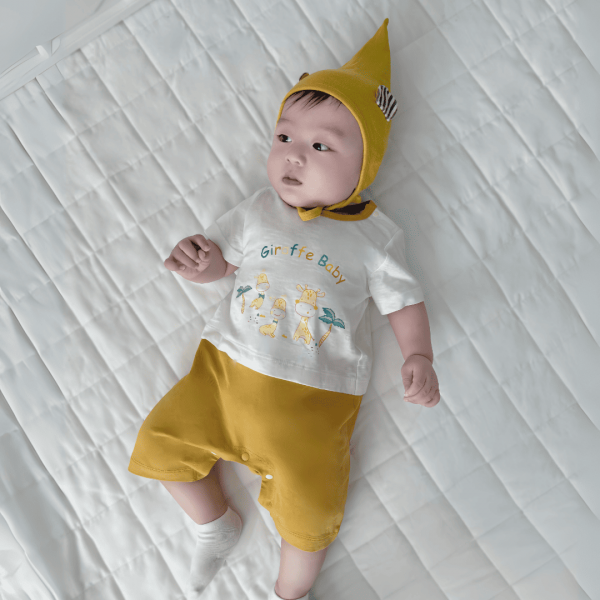 Bodysuit bé trai đùi Animo VD0525016 (0-12M,Vàng,NN02)